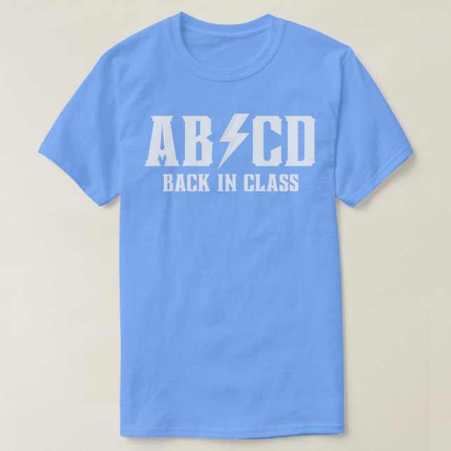 Camiseta ABCD de vuelta en clase 2 (Diseño del anverso)