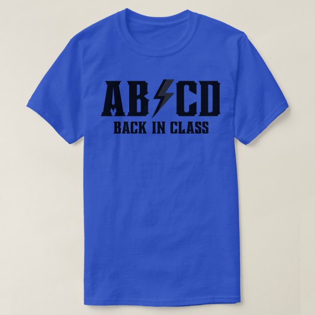 Camiseta ABCD de vuelta en clase 3 (Diseño del anverso)