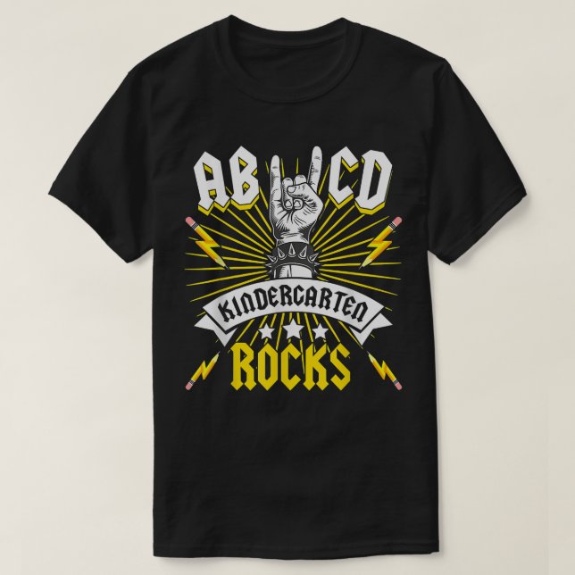 Camiseta ABCD Kindergarten Rockmusic Kindergarden Tea (Diseño del anverso)