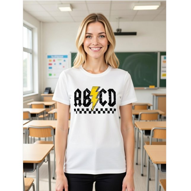 Camiseta ABCD Pencil Lightning - Back to School Teacher (Subido por el creador)