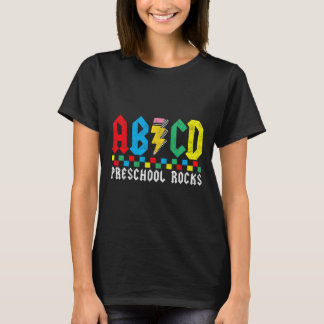 Camiseta Abcd Preescolar Rocks Primer Día Profesor Pre-k Ck