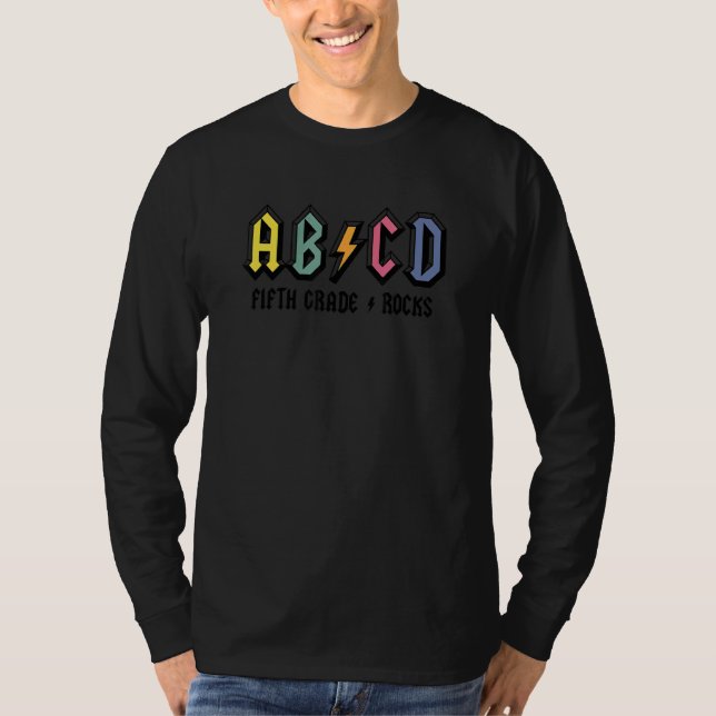 Camiseta ABCD Quinto Grado Rocks (Anverso)