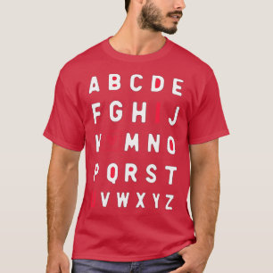 Camiseta ABCD Te Amo
