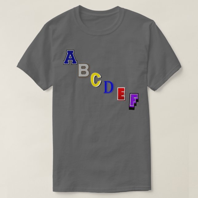 CAMISETA ABCDEF 2 (Diseño del anverso)