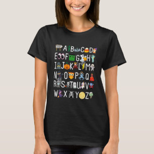 Camiseta ABCs Aprendizaje Maestro de jardín de infantes Div