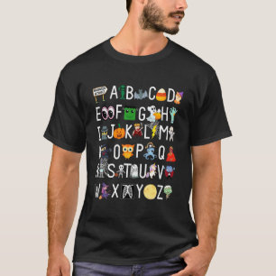 Camiseta ABCs Aprendizaje Maestro de jardín de infantes Div