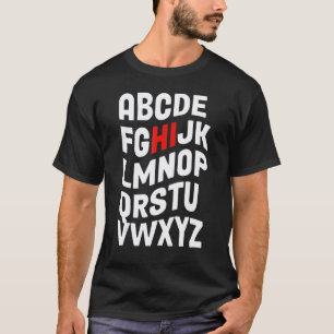 Camiseta ABCs Hola Kindergarten Alfabeto De Regreso A La Es
