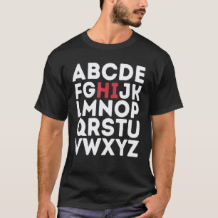 Camiseta ABCs Hola Kindergarten Alfabeto De vuelta a la esc