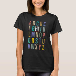 Camiseta ABCs Hola Kindergarten Alfabeto Regreso a la Escue