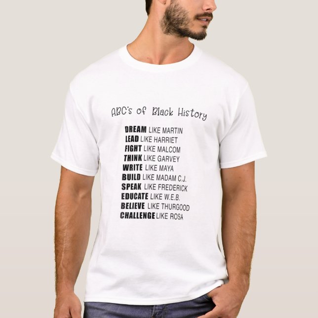 Camiseta ABC's Of Black History Month Gift Black People (Anverso)