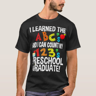 Camiseta ABCs y 123 Fiesta de Graduación Preescolar