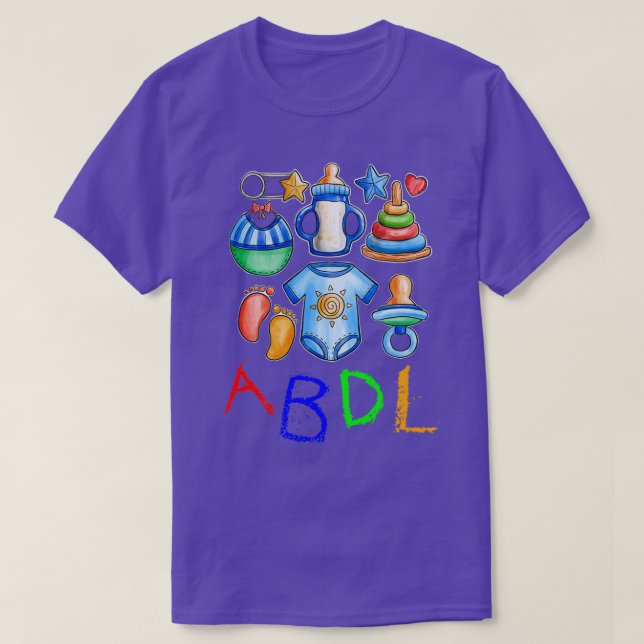 Camiseta ABDL adult baby diaper lover Baby Items Collection (Diseño del anverso)