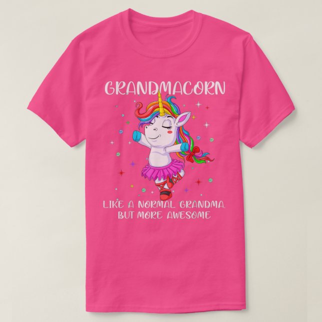 Camiseta abdominalina unicornio abuela unicornio madre (Diseño del anverso)