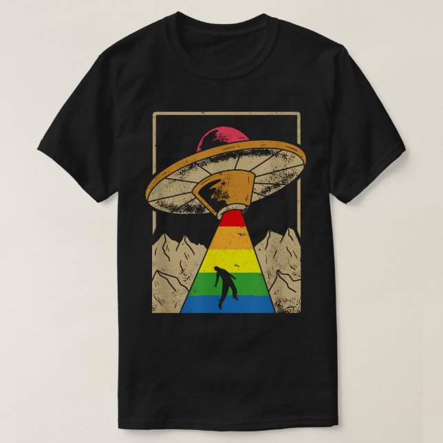 Camiseta Abducción de Alien Orgullo Gay Gaylien Lgbt (Diseño del anverso)