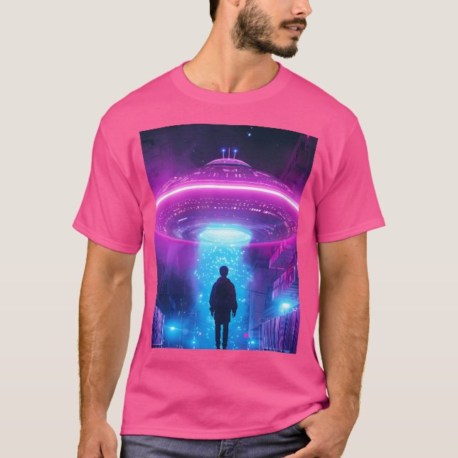 Camiseta Abducción de Neon Ufo (Anverso)
