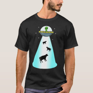 Camiseta Abducción de vaca extraterrestre Ovni alienígena