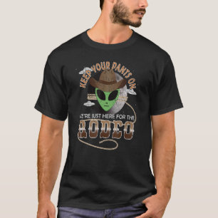 Camiseta Abducción divertida de vaquero de rodeo alienígena