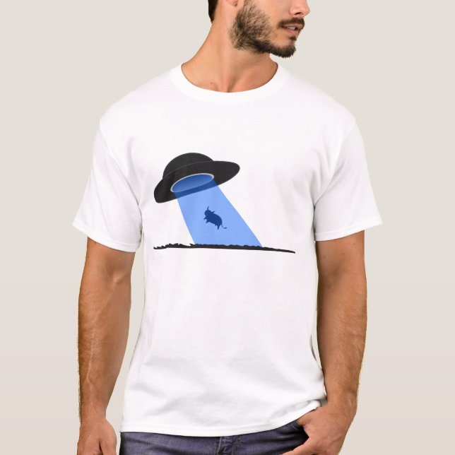 Camiseta Abducción extranjera de la vaca (Anverso)
