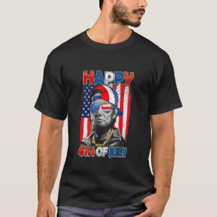 Camiseta Abe Lincoln Beard Gafas De Sol Bandera Americana 4