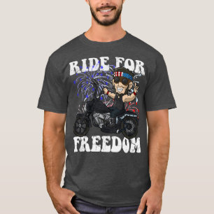 Camiseta Abe Lincoln Biker Ride Por Freedom USA America Pat