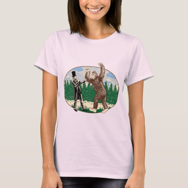 Camiseta ABE LINCOLN: CAZADOR de SASQUATCH - logotipo (Anverso)