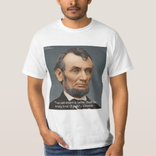 Camiseta Abe Lincoln & Cita Patriótica