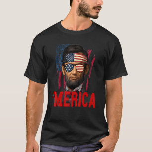 Camiseta Abe Lincoln El Día De La Independencia De Los Esta
