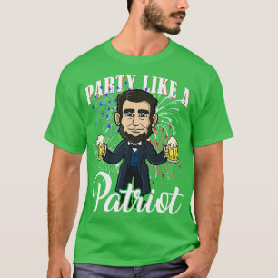 Camiseta Abe Lincoln Fiesta Como Patriota 4 De Julio EEUU A