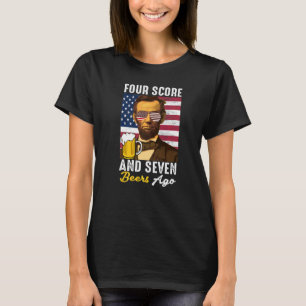 Camiseta Abe Lincoln Funny 4 De Julio Cuatro Puntuación Y 7