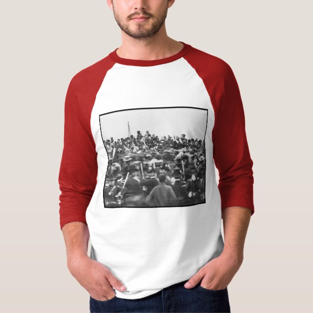 Camiseta Abe Lincoln Gettysburg Dirección: Fin de la Guerra (Anverso)