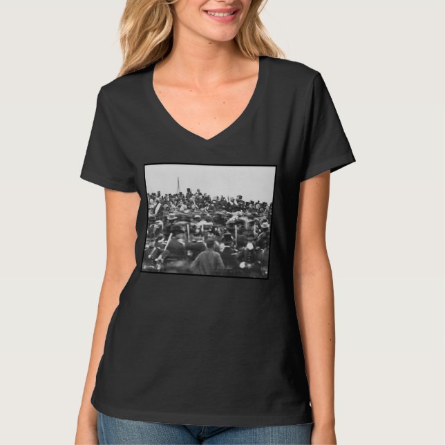 Camiseta Abe Lincoln Gettysburg Dirección: Fin de la Guerra (Anverso)