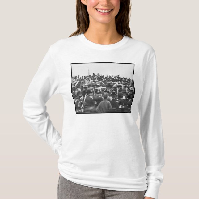 Camiseta Abe Lincoln Gettysburg Dirección: Fin de la Guerra (Anverso)