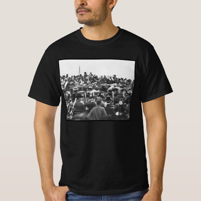 Camiseta Abe Lincoln Gettysburg Dirección: Fin de la Guerra (Anverso)