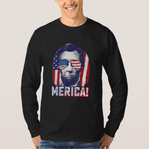 Camiseta Abe Lincoln Merica   4 De Julio Usa Gráfico Patrió