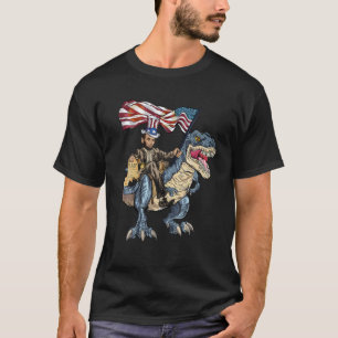 Camiseta Abe Lincoln Murica T Rex Funny 4 De Julio Estados 