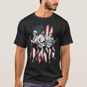 Camiseta Abe Lincoln tocando la guitarra Presidents Usa Ban