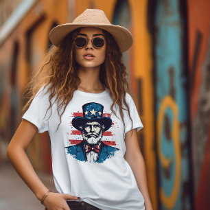 Camiseta Abe Lincoln vintage día de la independencia 4 de j