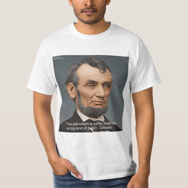 Camiseta Abe Lincoln y cita patriótica (Anverso)