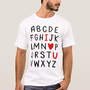 Camiseta Abecedario Alfabeto Me Encanta Profesor De Inglés