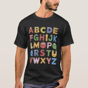 Camiseta Abecedario Monstruo Lindo Disfraz De Maestra De Ha