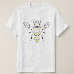 Camiseta abeja adornada de la miel