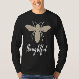 Camiseta Abeja beige motivacional reflexiva sé reflexivo  2