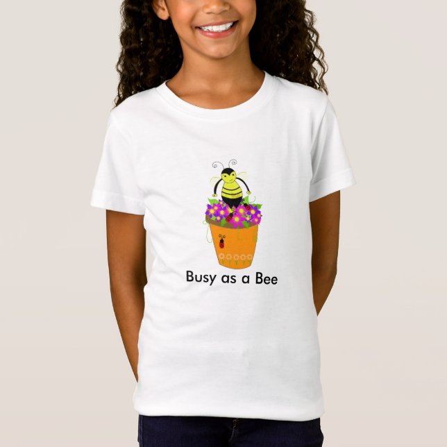 Camiseta Abeja Bumbardea Caprichosa con Maceta (Anverso)