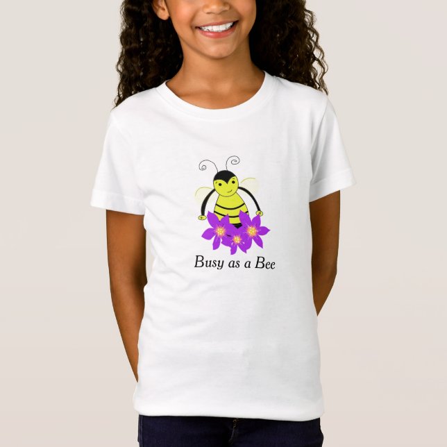 Camiseta Abeja Burlona con Flores (Anverso)