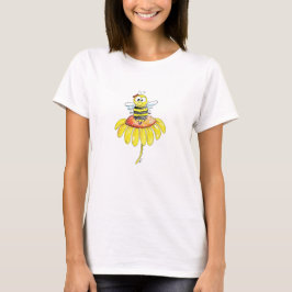 Camiseta Abeja caprichosa sobre una flor