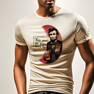 Camiseta Abeja cerveza divertida Abe Lincoln Fiesta preside