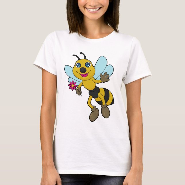 Camiseta Abeja con flor (Anverso)
