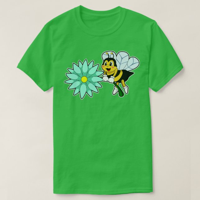 Camiseta Abeja con flor 1 (Diseño del anverso)