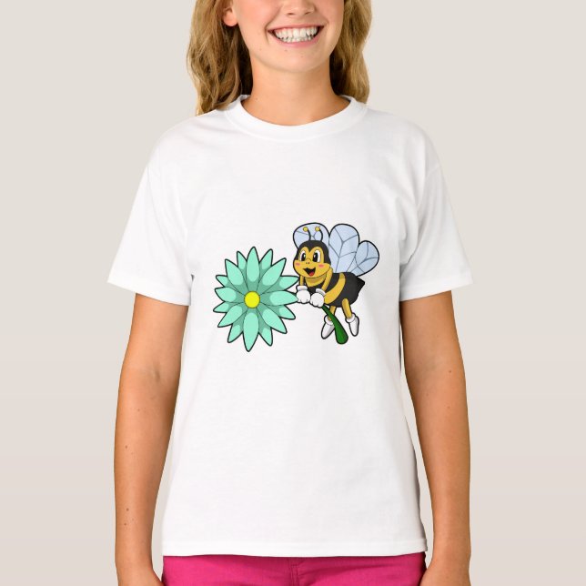 Camiseta Abeja con flor.PNG (Anverso)
