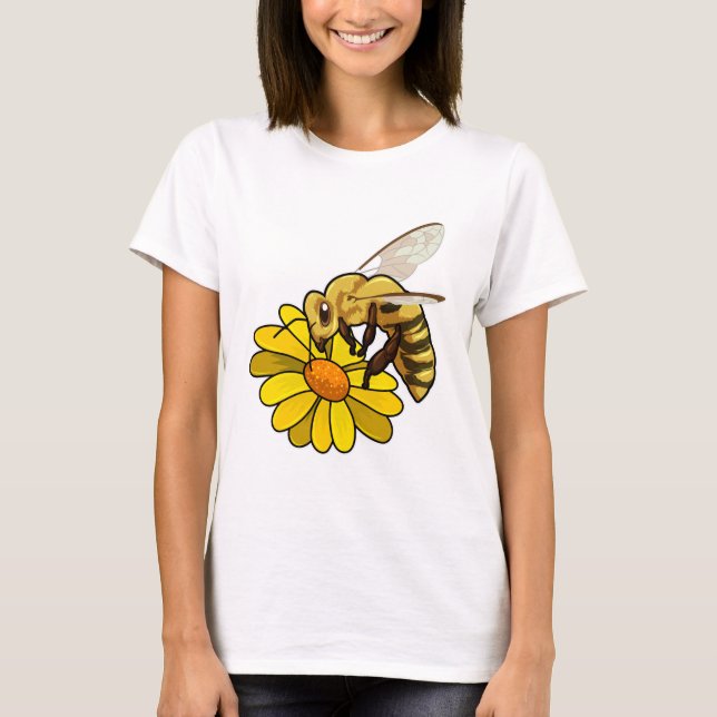 Camiseta Abeja con flores (Anverso)